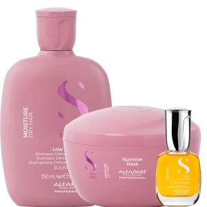 Alfaparf Semi di Lino Moisture Nutritive Shampoo 250 ml + Maschera 200 ml + Siero 15 ml
